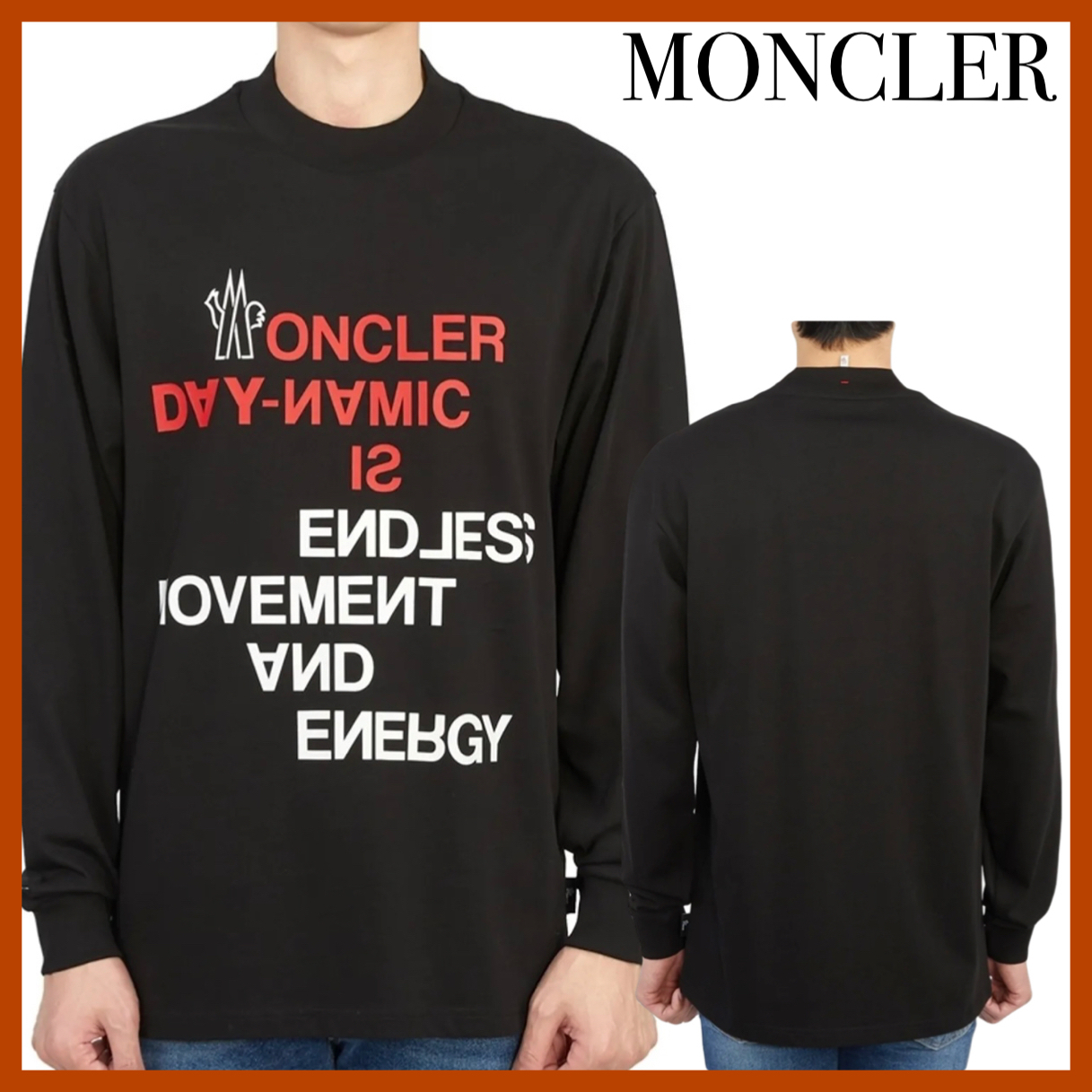 【関税込み】 ☆MONCLER☆ レタリング コットン 長袖Tシャツ