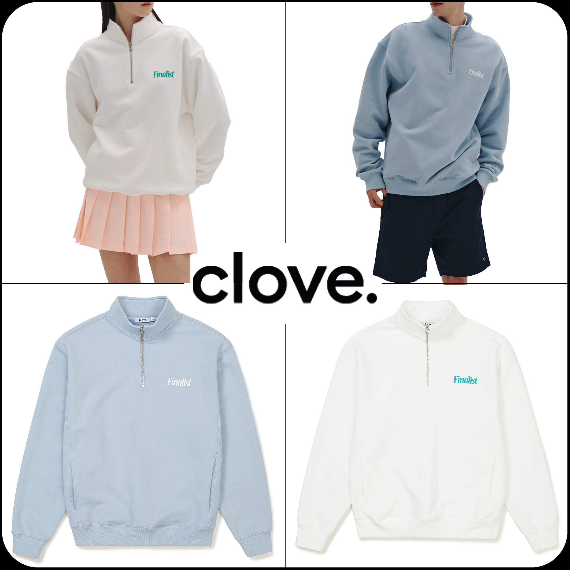 [Clove]★New Active Half-Zip Sweatshirt