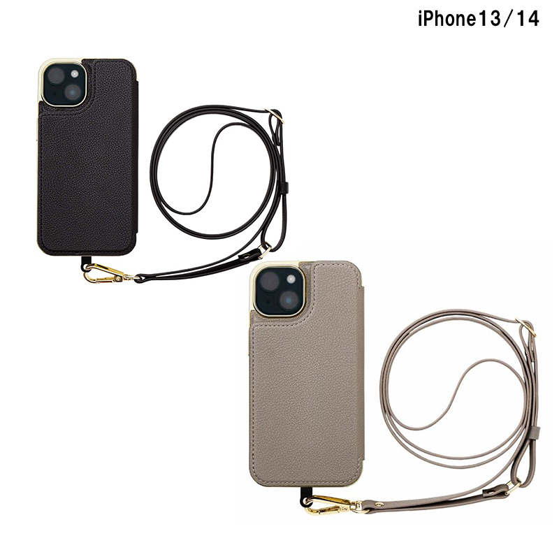 マエリスルーナ クロスボディ iPhone14/13 ショルダーケース