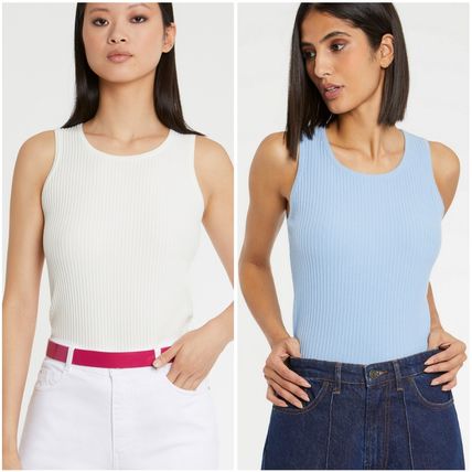 Paule Ka Tanks & Camisoles Sleeveless Plain Cotton Medium Tanks & Camisoles