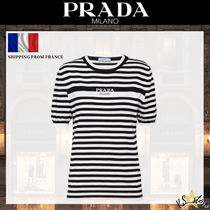 PRADA プラダ ボーダー コットンTシャツ カジュアル (PRADA/Tシャツ