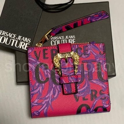 【関税込】◆VERSACE JEANS COUTURE◆バックル 折りたたみ財布 VERSACE JEANS(ヴェルサーチジーンズ) 折りたたみ財布