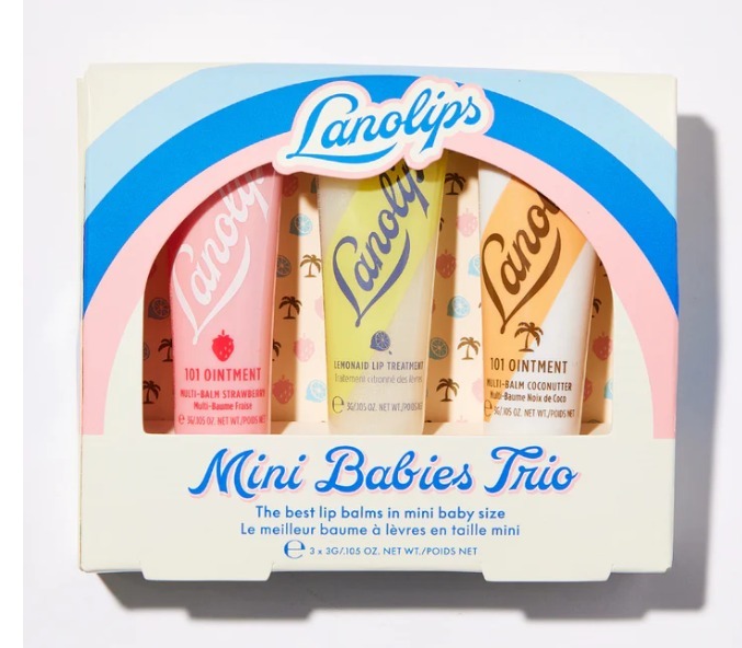 可愛いミニ お得3本set★LANOLIPS★101軟膏バーム+リップ トリオ