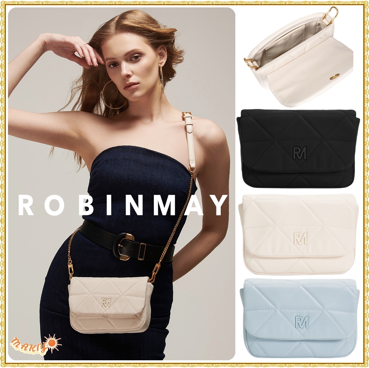 送料込★ROBINMAY★塔曼鐵錬斜背包★軽量 ショルダーバッグ