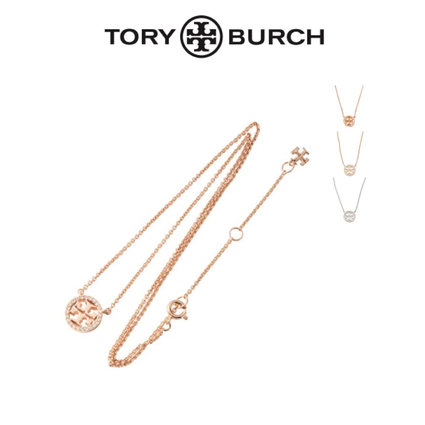 ★ TORY BURCH ★ MILLER PAVE ロゴ ペンダント