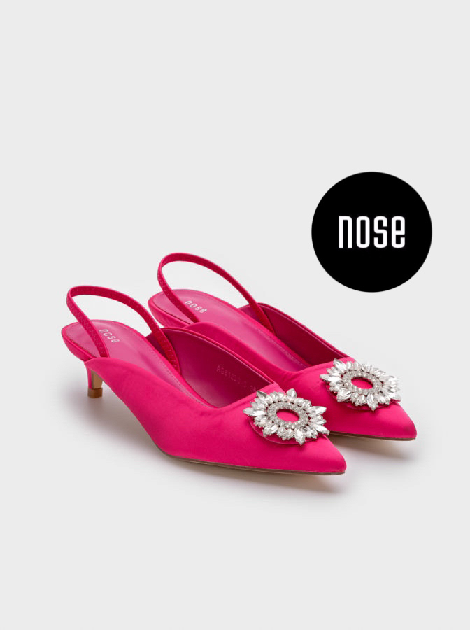 サンダル・ミュール Bijou slingback pump / Pink