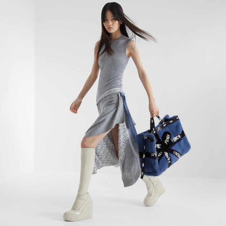 FENDI フェンディ FFモチーフディテールプリーテッドスカート