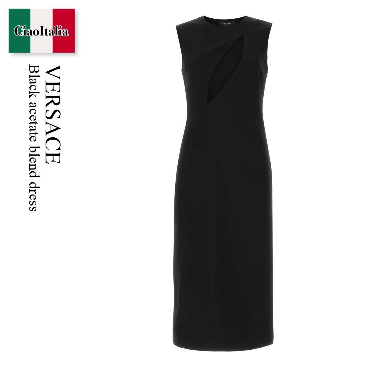 ワンピース Versace Black acetate blend dress