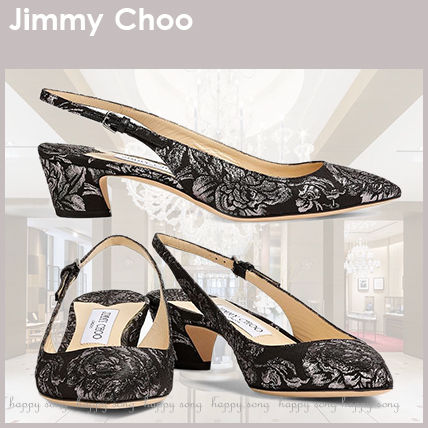 花柄 シルバー(銀色)系 Jimmy Choo(ジミーチュウ) パンプス