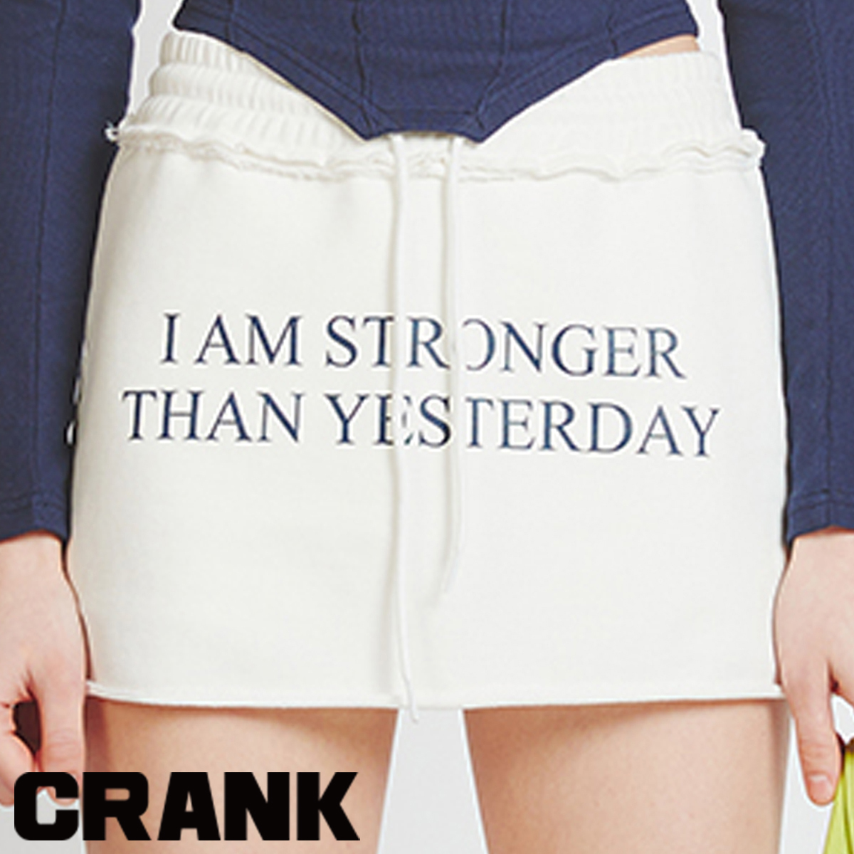★CRANK★LETTERING SKIRT PANTS_WT★正規品/韓国直送料込/人気