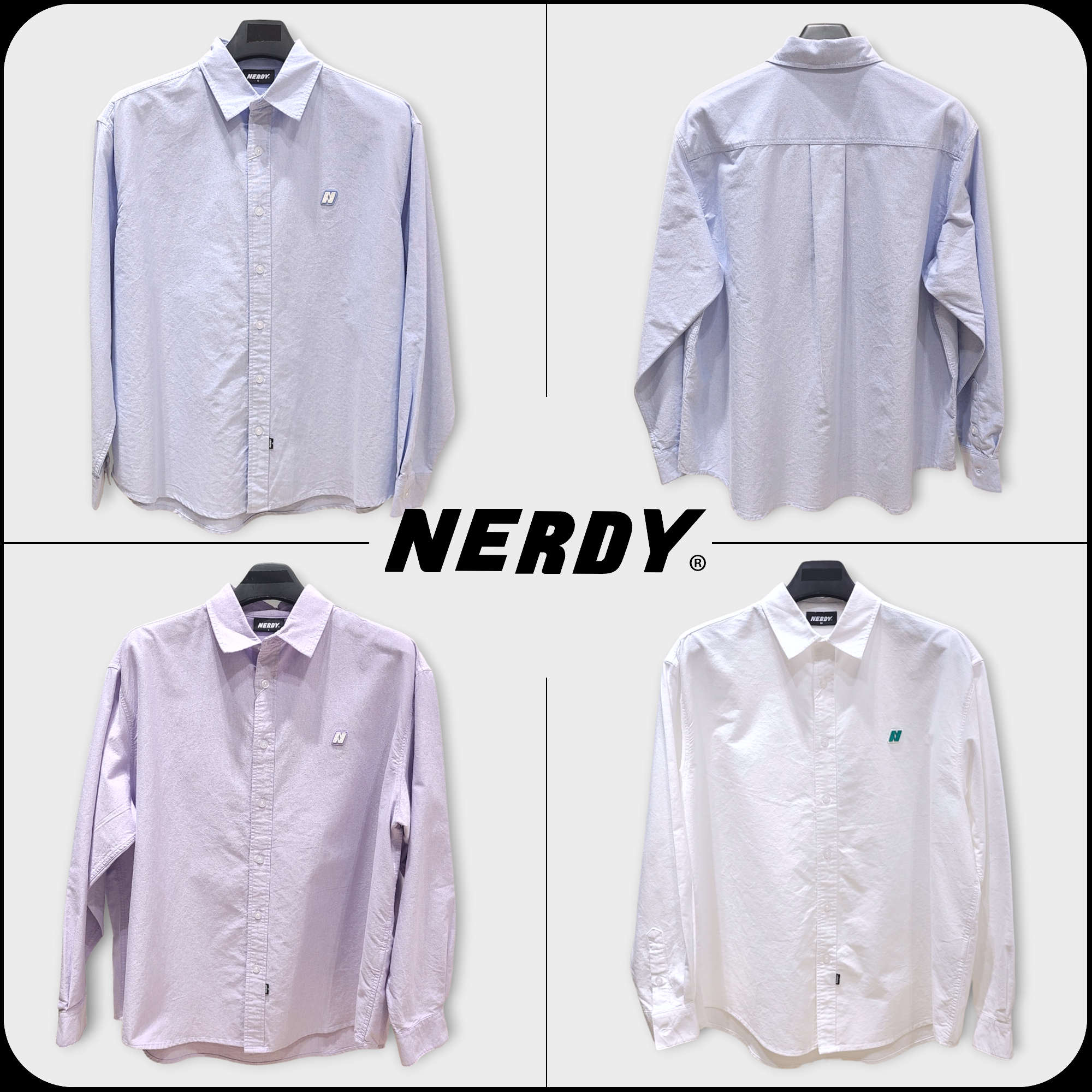 [ NERDY ]★23SS★OXFORD L S/SHIRT