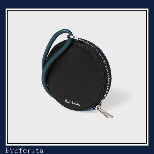 【Paul Smith】シリンダーダッフル ネックコインケース 丸 牛革 Paul Smith】シリンダーダッフル ネックコインケース 丸 牛革