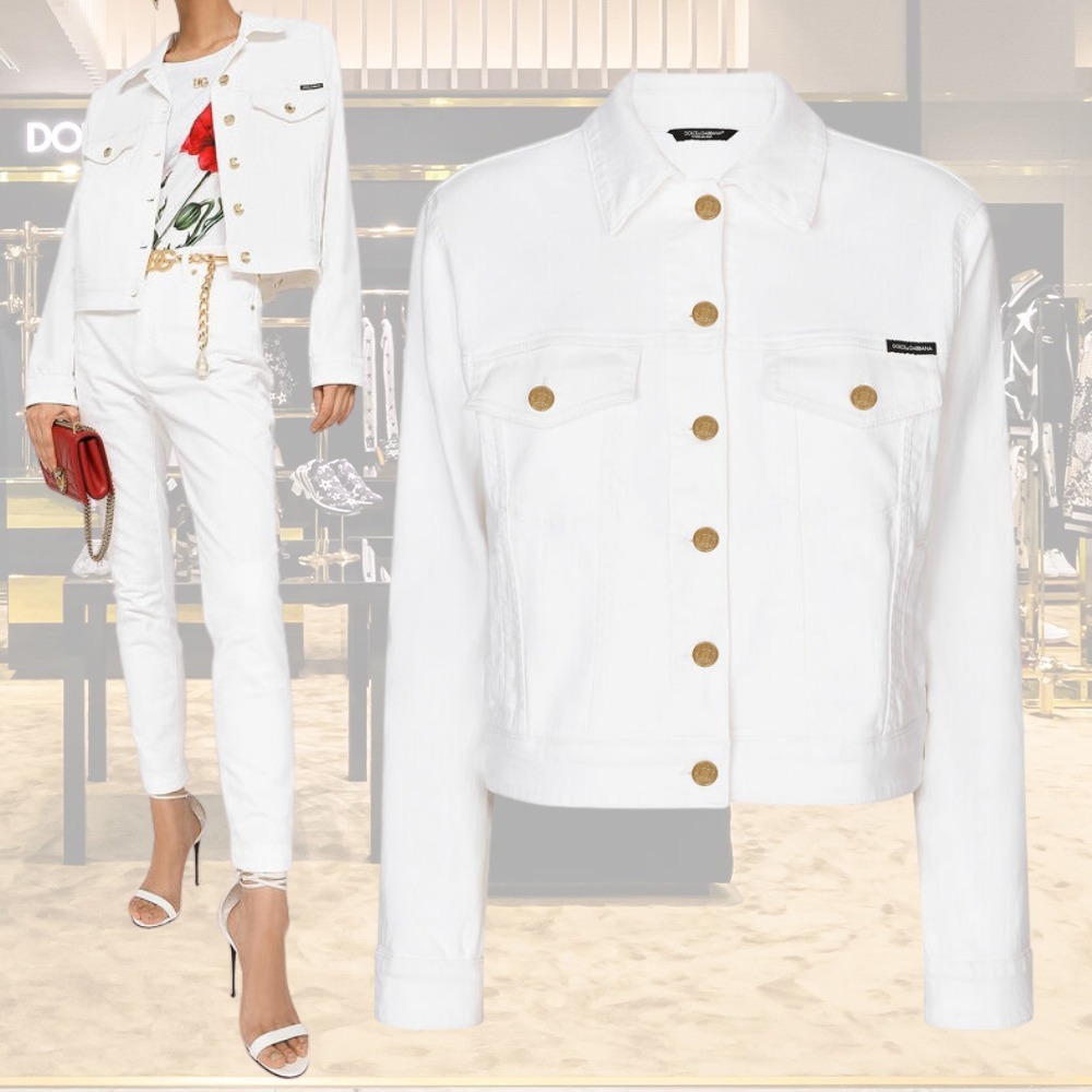 【DOLCE&GABBANA】ホワイト デニムジャケット