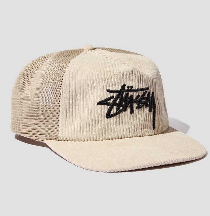 STUSSY ロゴ コーデュロイ スナップバック キャップ 関税送料込