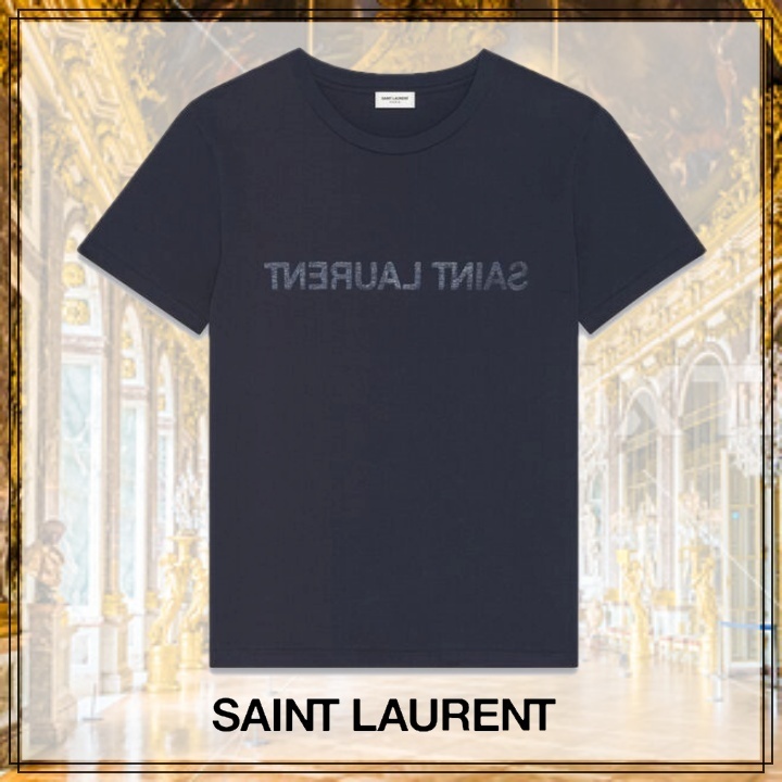 【サンローラン】23SS★リバースロゴTシャツ 半袖Tシャツ