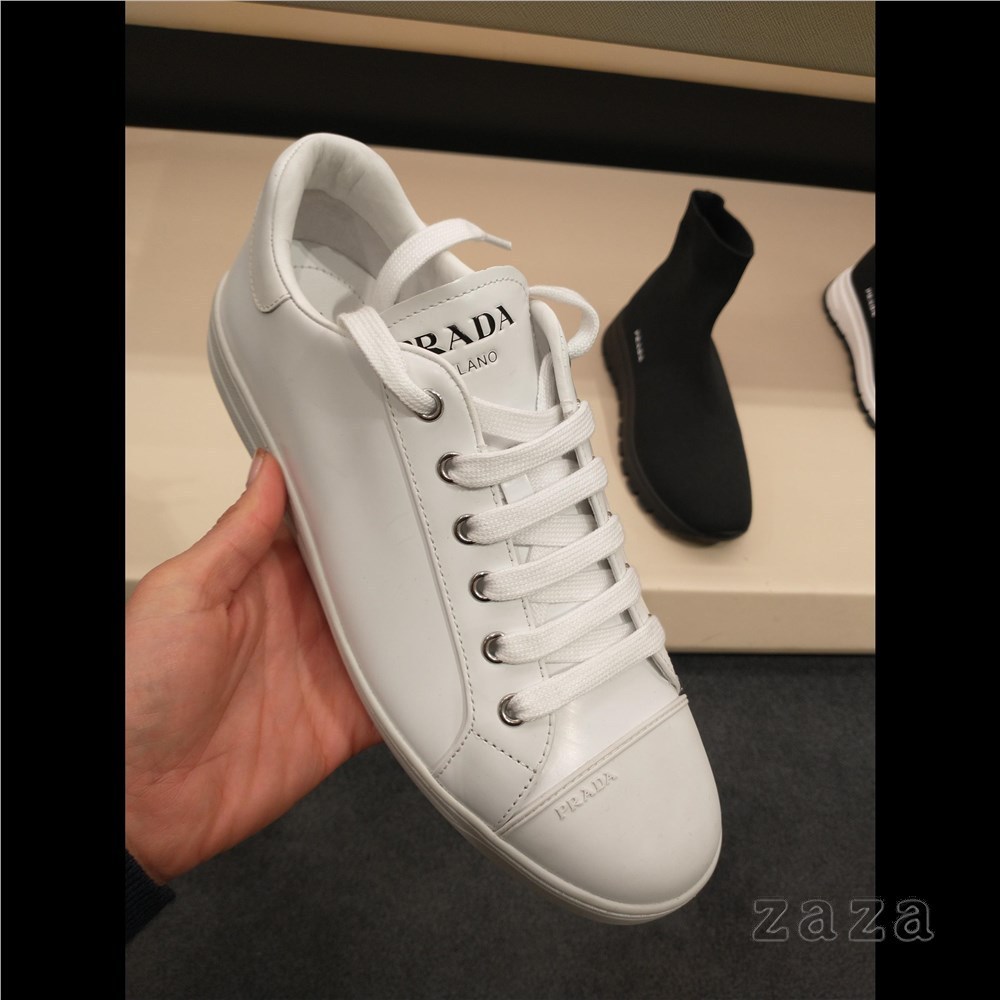関税込み★PRADA セール★ 1E059M★ローカット レザースニーカ