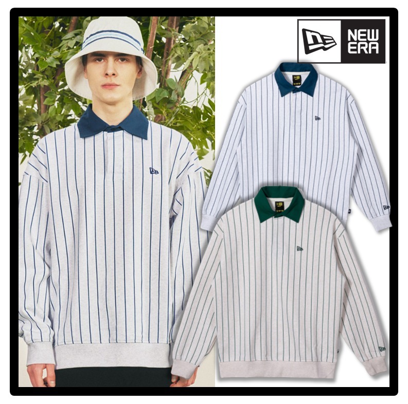 ★送料・関税込★New era★GOLF LEAGUE STRIPE POLO-SWEAT★