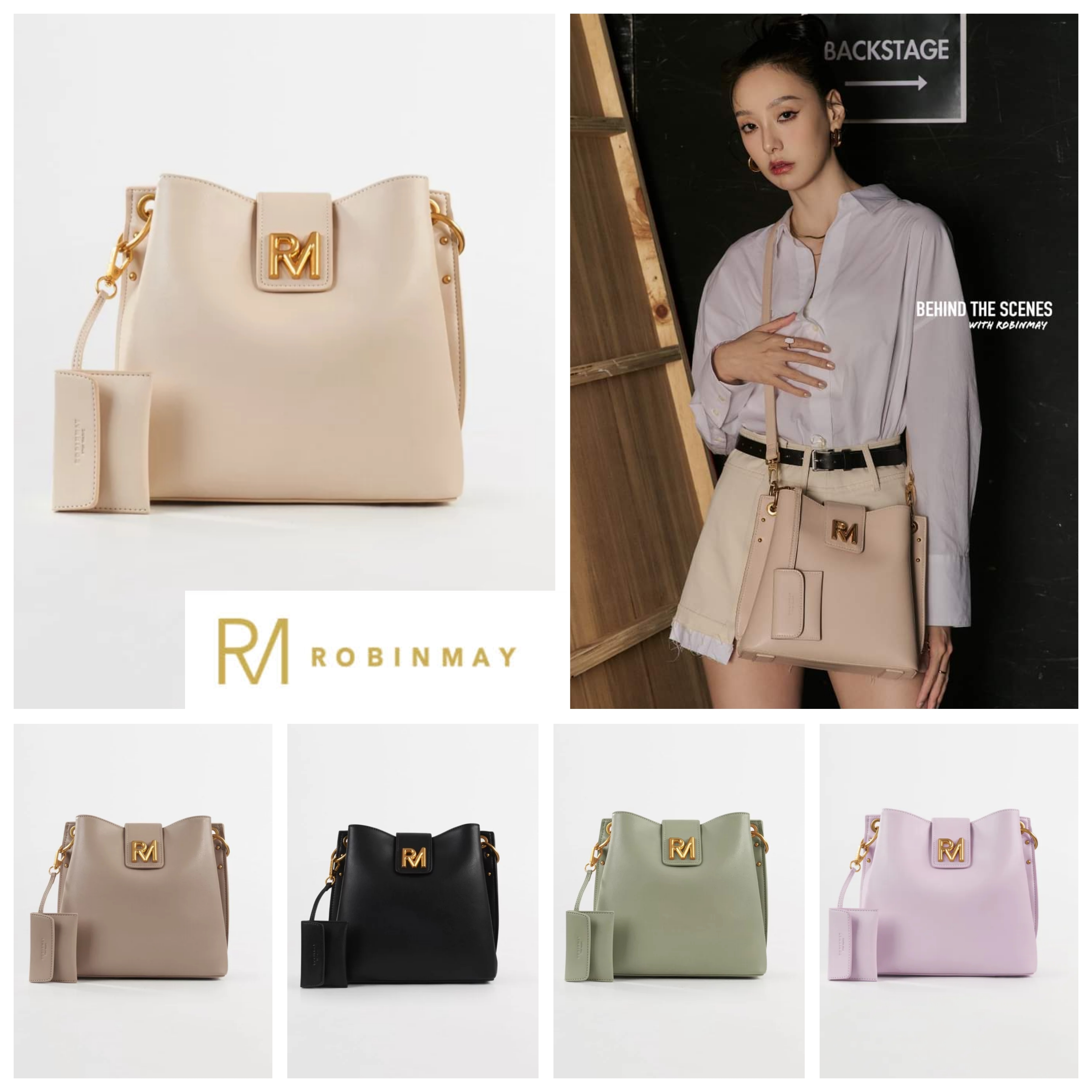 【ROBINMAY】バケットショルダーバッグ2way (b184) / 送料込