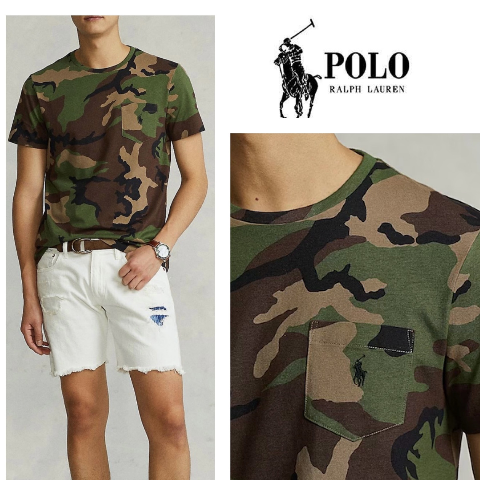 送料関税込み☆ POLO RALPH LAUREN 迷彩/カモフラージュ Tシャツ