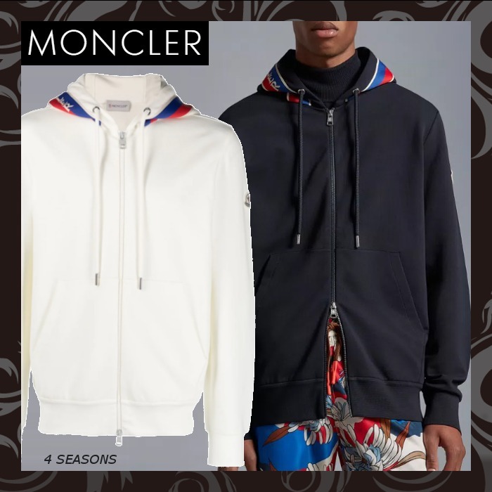 売切必至★MONCLER ロゴ ジップアップ フーディー★NewArrival