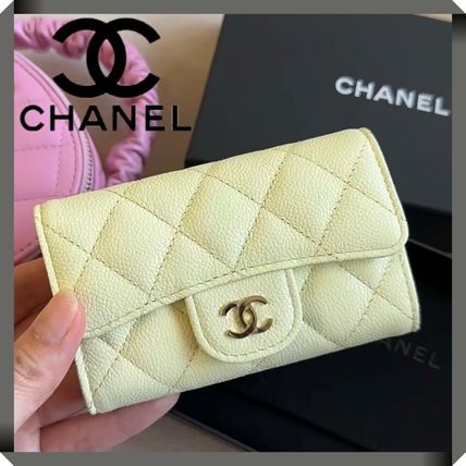イエロー(黄色)系 CHANEL(シャネル) カードケース・名刺入れ