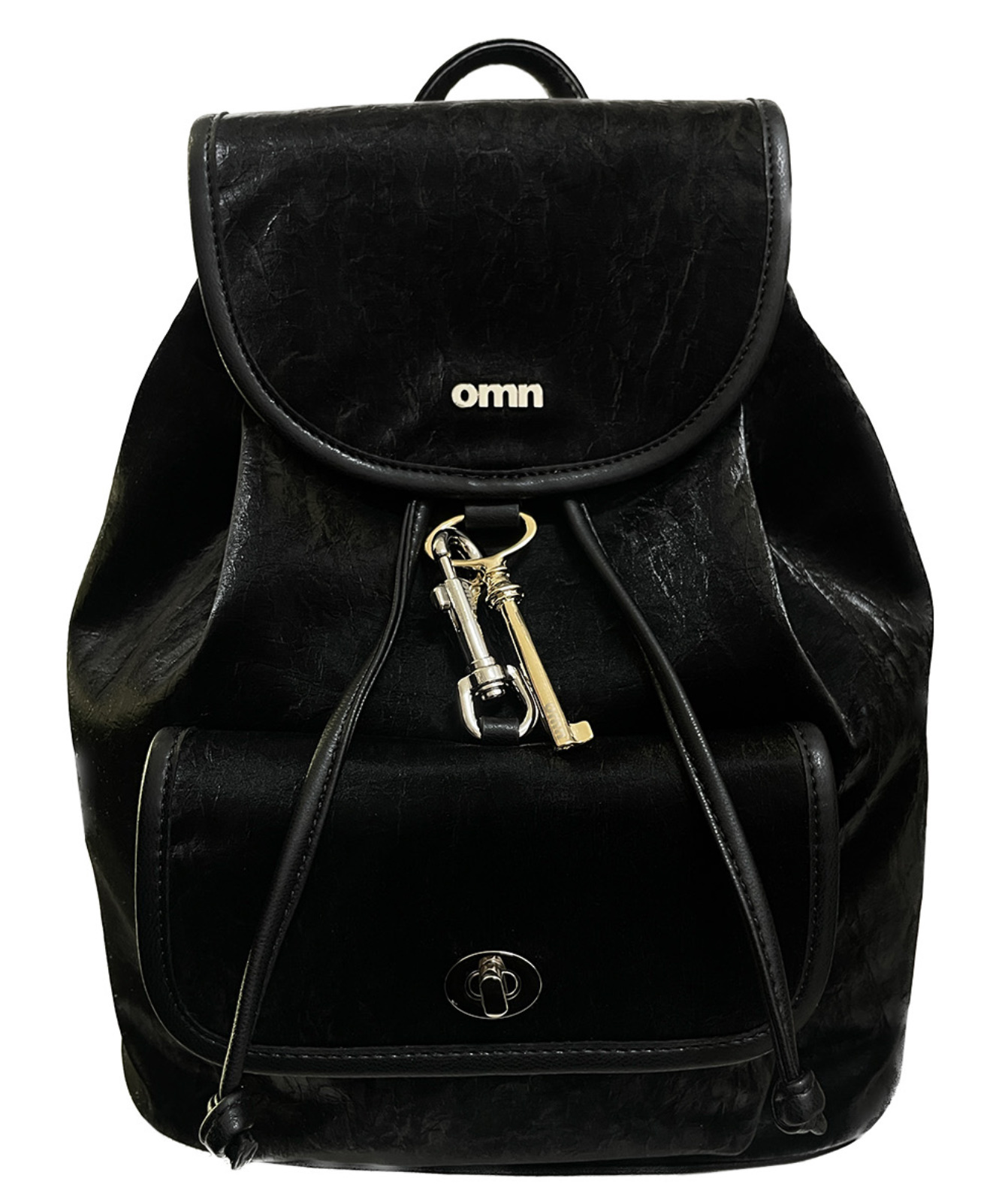《韓国 omnipotent》key&backpack (black) 人気 バッグパック