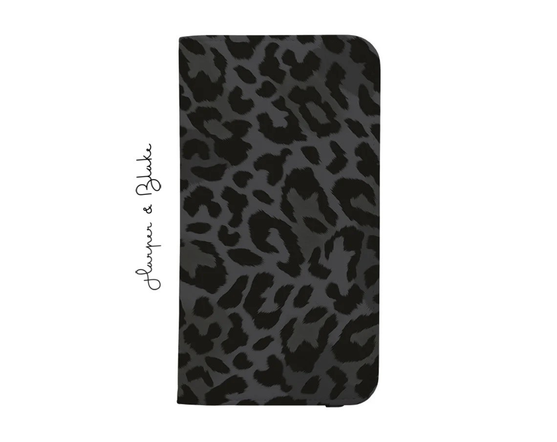 送関込【Harper & Blake】UK発!手帳型スマホケース Leopard/豹柄