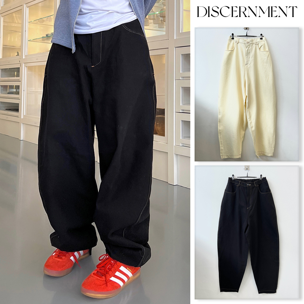 【DISCERNMENT】Telpa Denim Baggy Pants