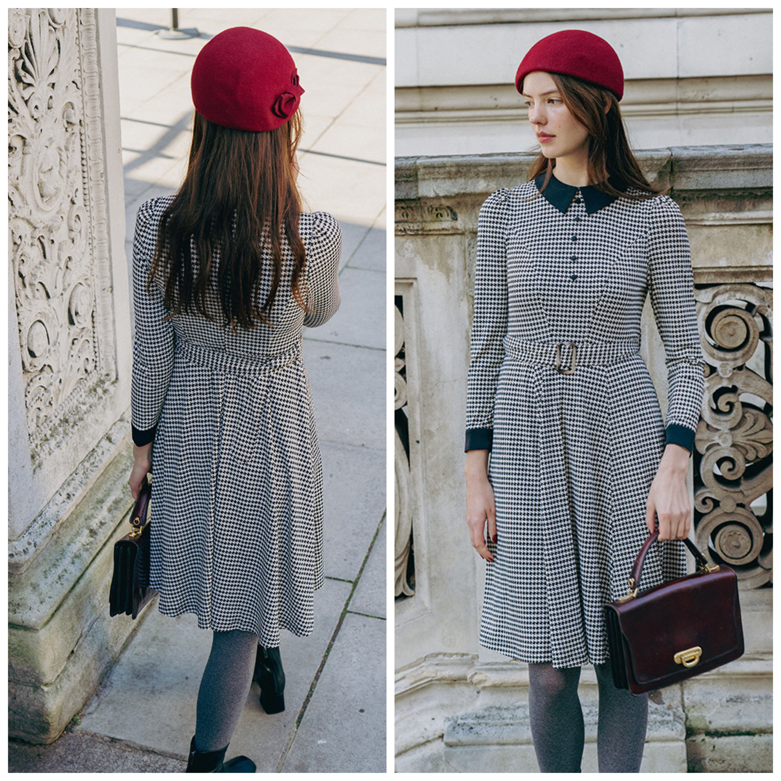 Taylor愛用ブランド♪Wigmore Dress*1950'千鳥格子ワンピース