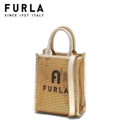☆FURLA☆ OPPORTUNITY Sequin Tote Mini トート CHAMPAGNE♪