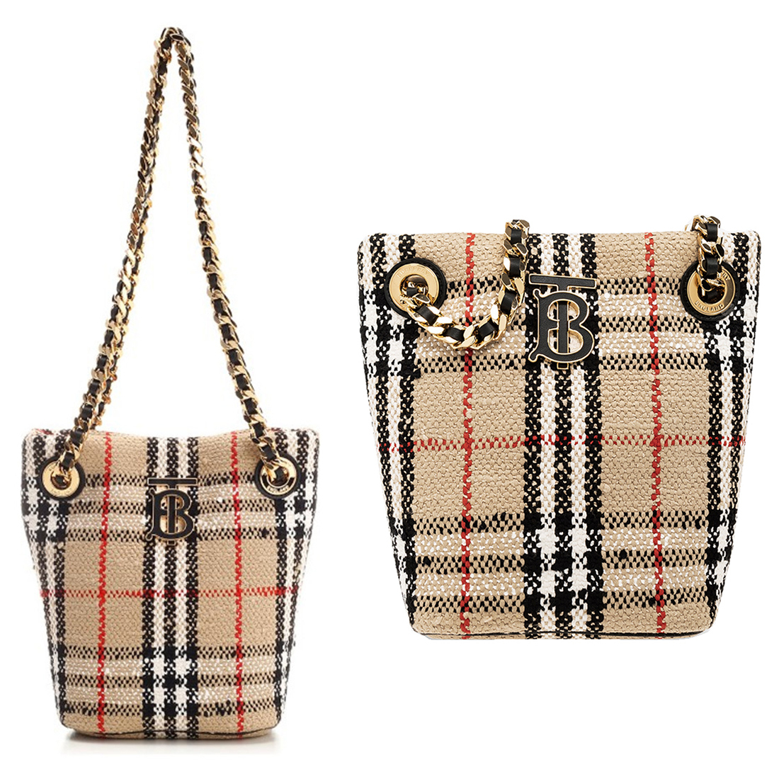 関税負担なし☆Burberry ブークレ ミニ ローラ バケットバッグ