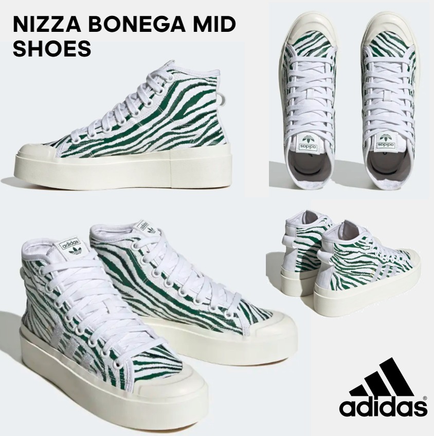 ゼブラ柄アディダスレディースオリジナルNIZZA BONEGA MID SHOES