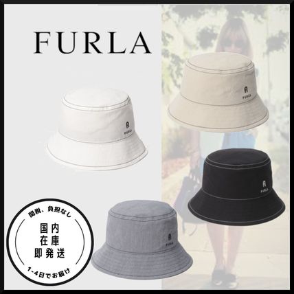 国内即発 FURLA バケットハット ロゴステッチ (FURLA/ハット) 93160954