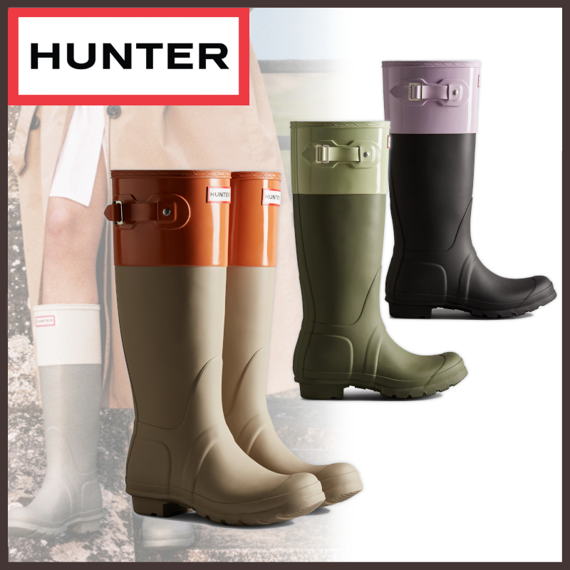 HUNTER◆雨の日もオシャレ◆トールレインブーツ◆カラーブロック