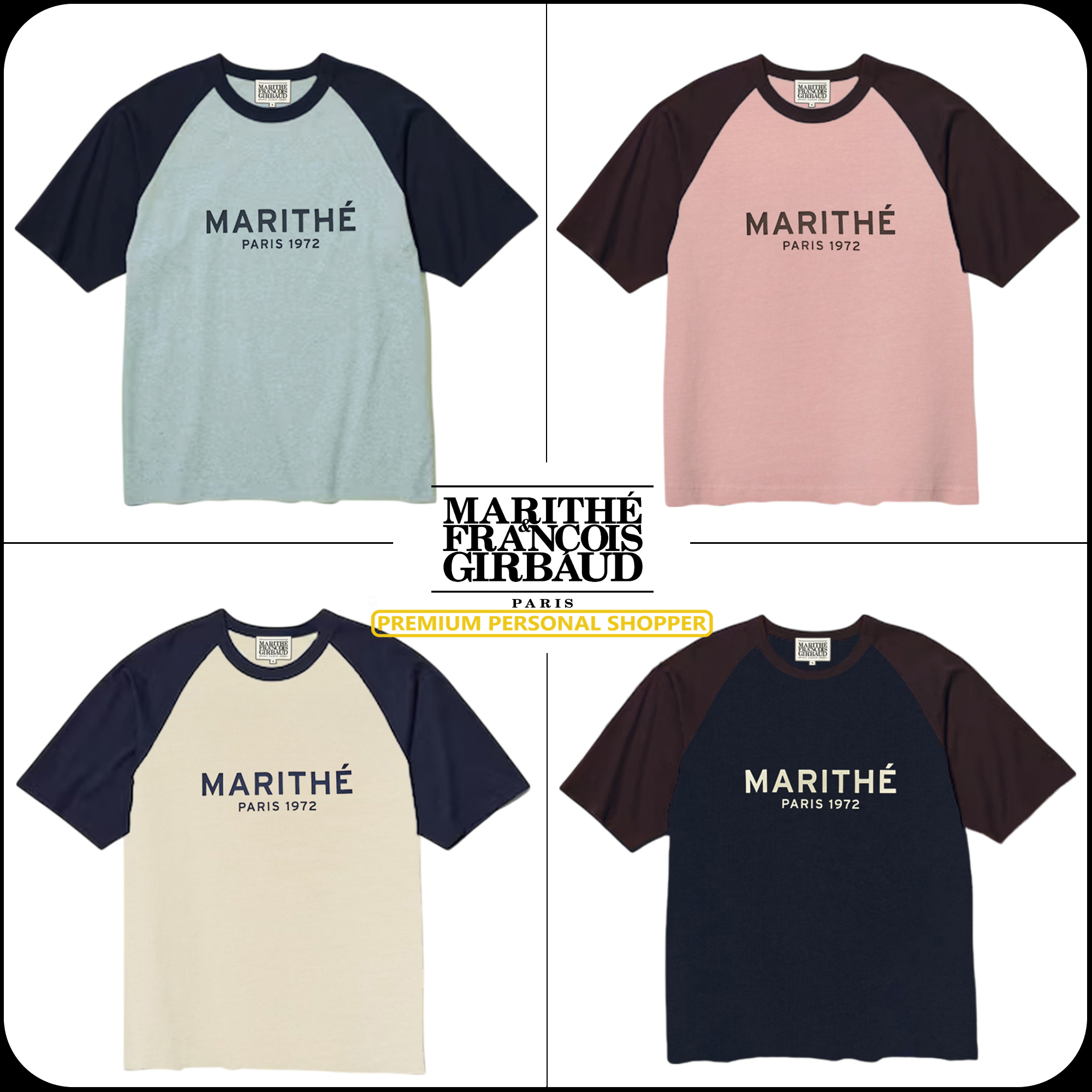 [MARITHE]★W RAGLAN REGULAR LOGO TEE