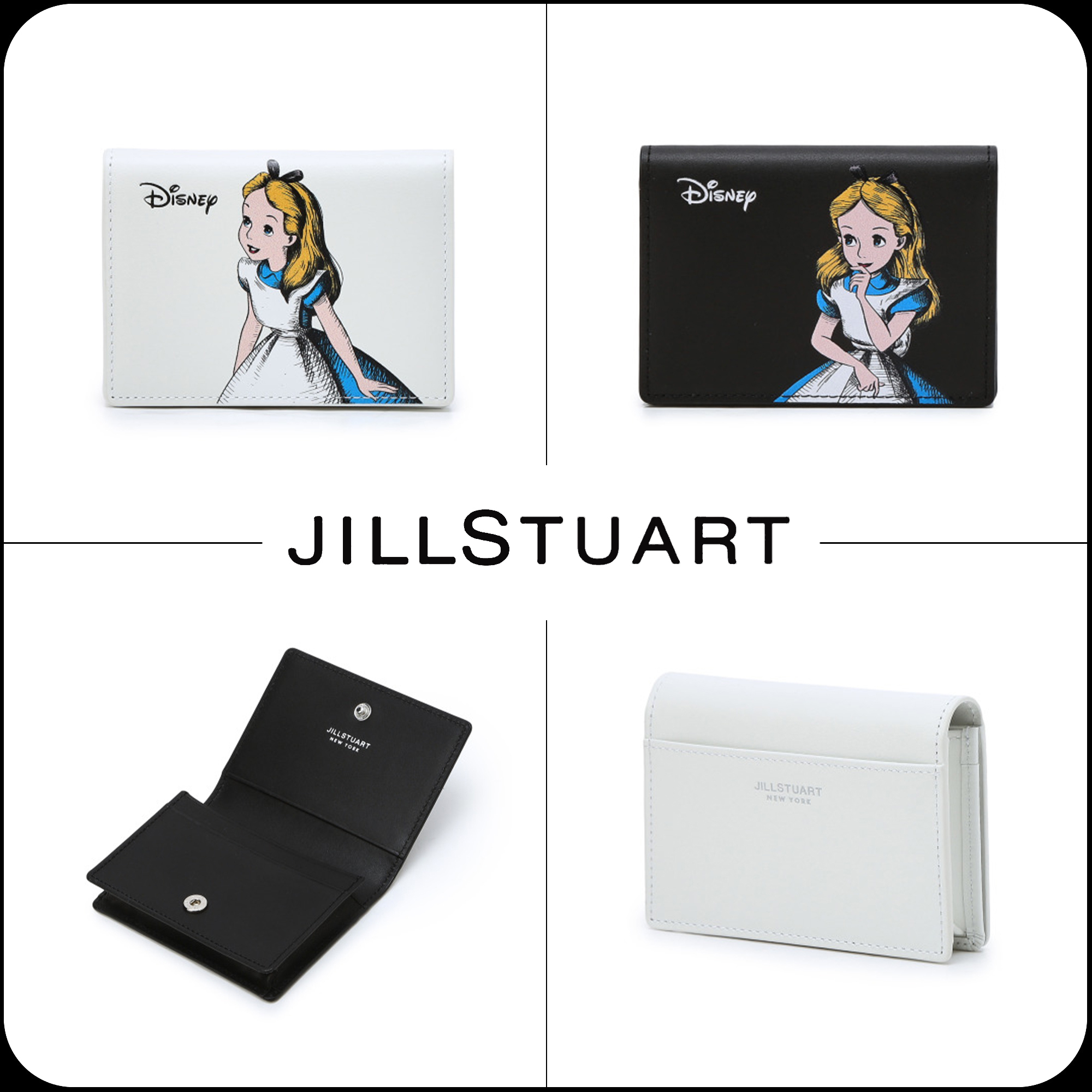 [JILLSTUART]★JILLSTUART X DISNEY ALICE 2-TIER CARD WALLET