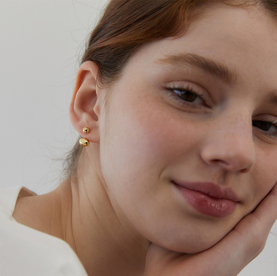 【TATIANA】Ball and egg EarJacket Earring EC1965〜ピアス TATIANA】Ball and egg EarJacket Earring EC1965〜ピアス