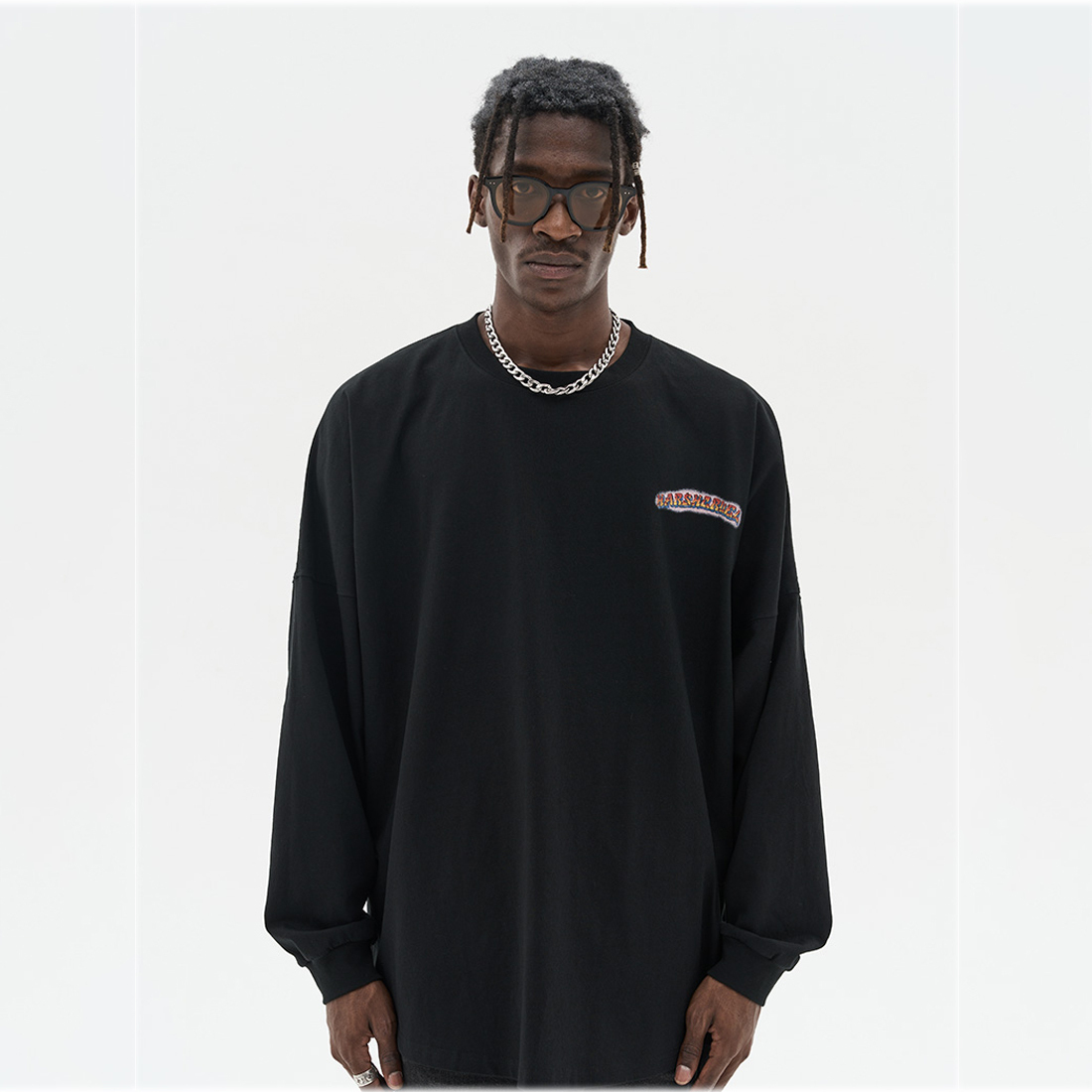 HARSH AND CRUEL ロゴ Tシャツ 長袖 ストリート 大人気 男女兼用 HARSH AND CRUEL 正規品 ユニセックス ロゴ Tシャツ Lの通販 by