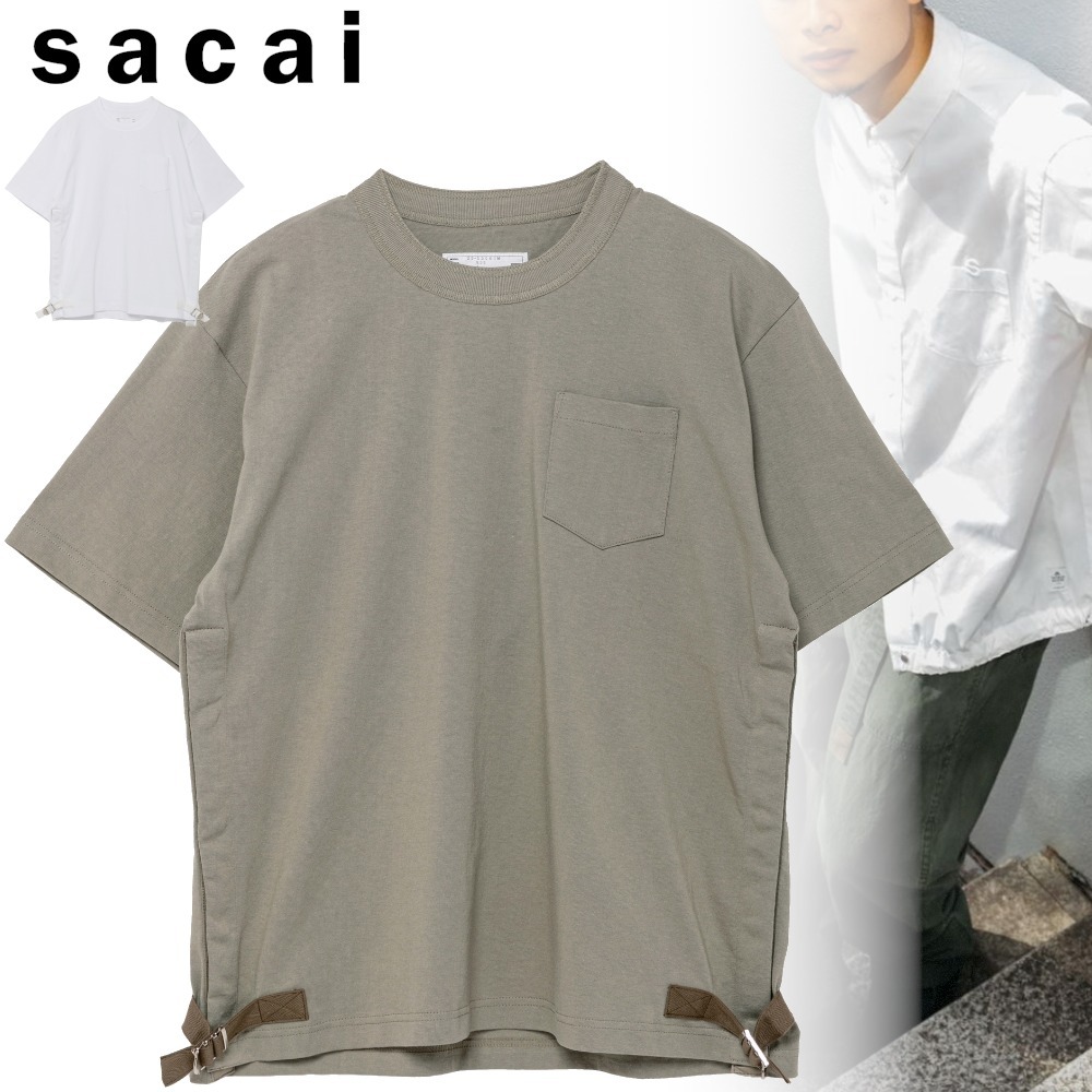 すぐ届く【sacai】サカイ Nylon Twill x Cotton Jersey T-Shirt 北