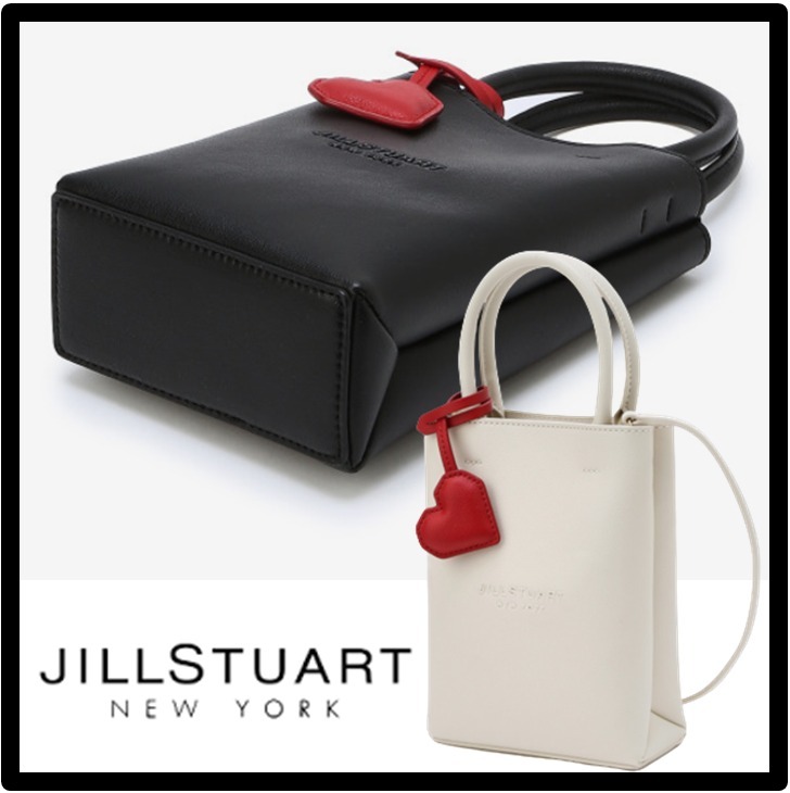 関税込☆JILLSTUART★PAPER COWHIDE HEART CHARM MINI CROSS BAG