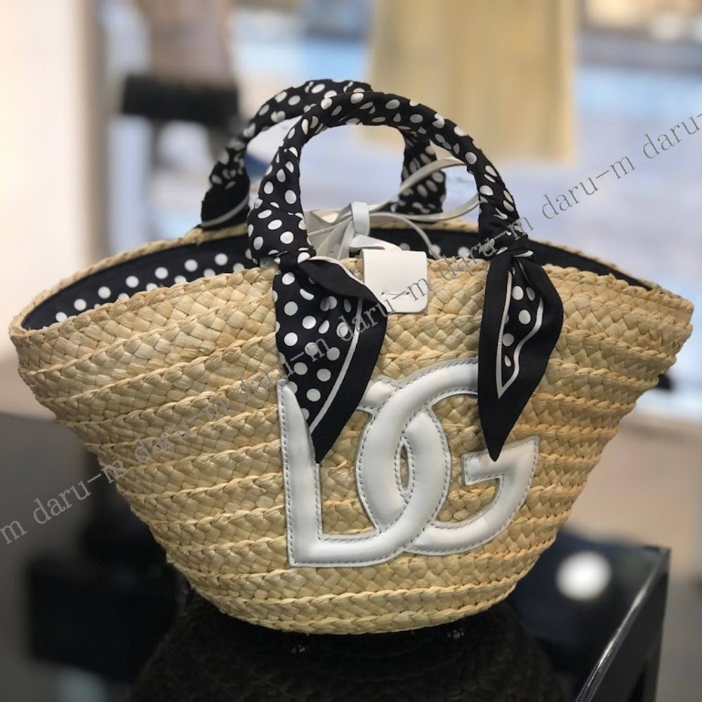 【DOLCE＆GABBANA】ケンドラ バッグ スモール ストロー DGロゴ