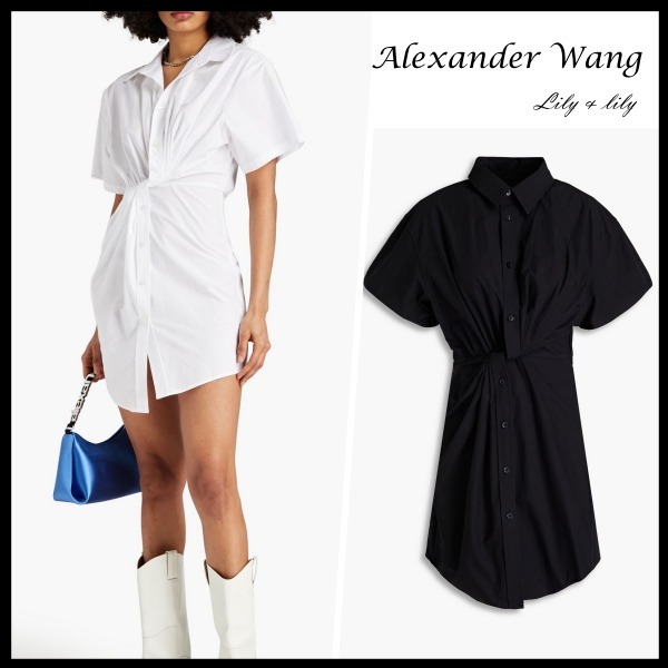 Alexander Wang ◆ツイストフロント シャツワンピ◆関税送料込み