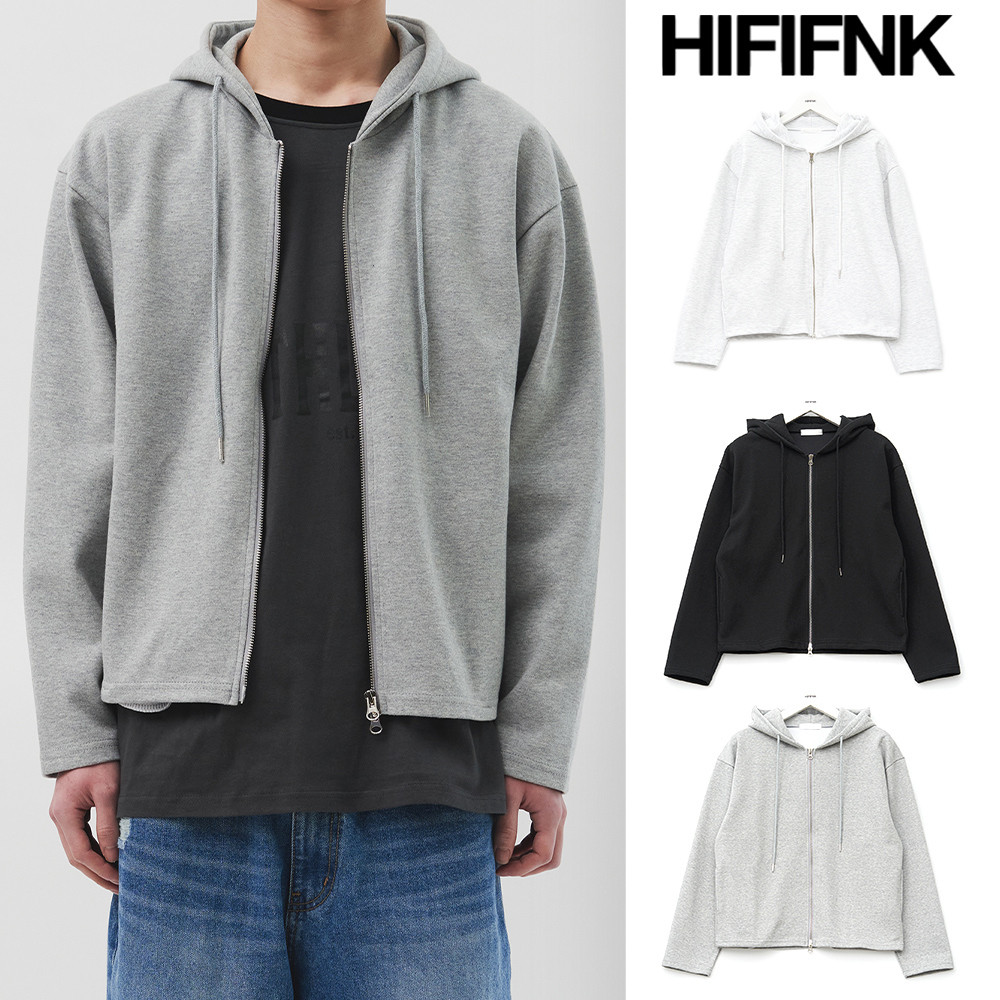 【HI FI FNK】File Cropped Hood Zip-Up