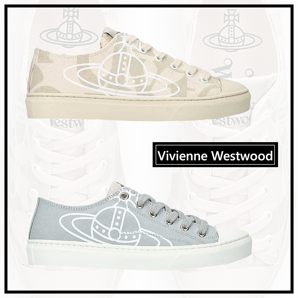 【Vivienne Westwood】ロゴ ロートップ キャンバス スニーカー