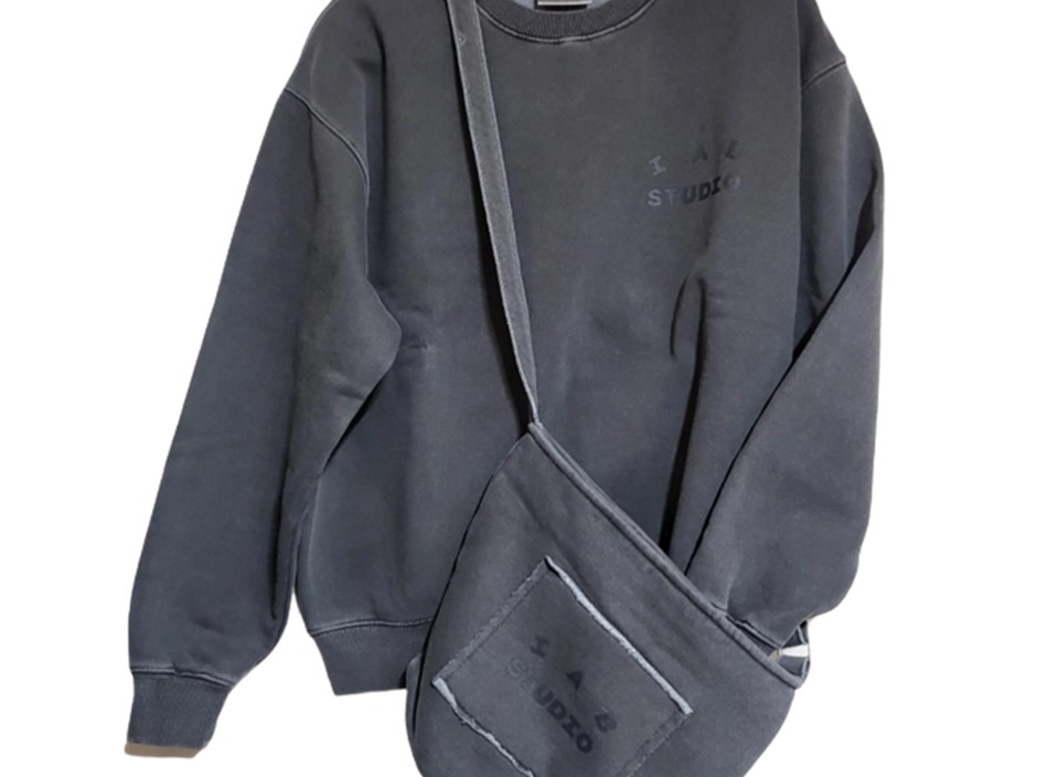 ★大人気★IAB Studio Pigment Sweatshirt & Mini Bag ☆【IAB Studio】☆Pigment Sweatshirt & Mini Bag Blac.k☆