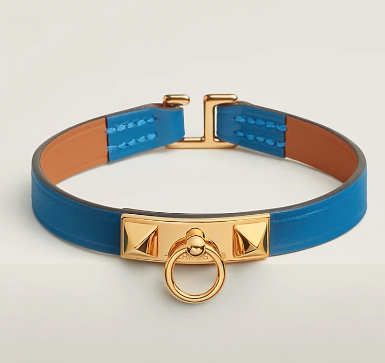 HERMES【海外限定色】◆ レザーブレスレット 《リヴァル・ミニ》