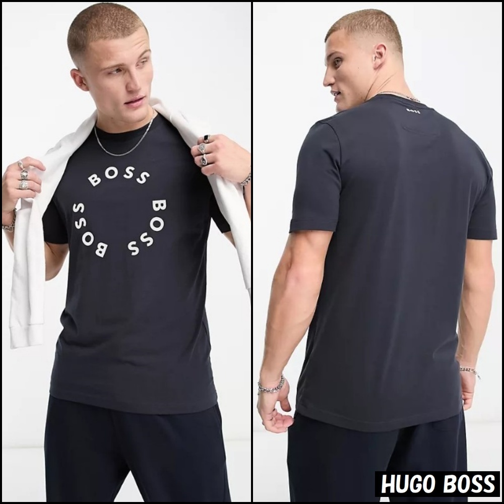 【Hugo Boss】Green Tee 4 フロント ロゴ コットン Tシャツ ♪