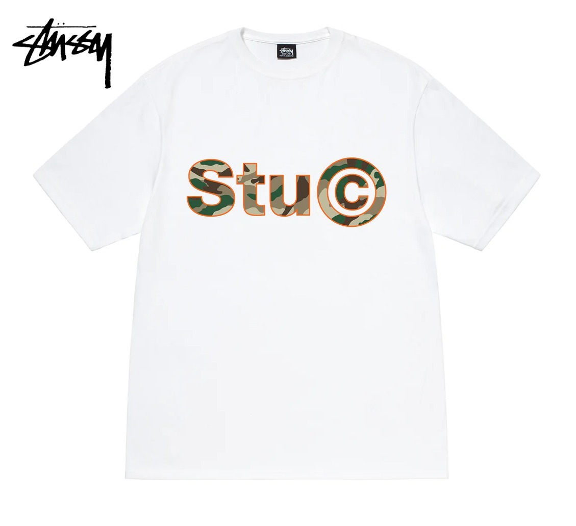 ★米国発/送関込*STUSSY*新作*STU C. CAMO Tシャツ/WHITE★