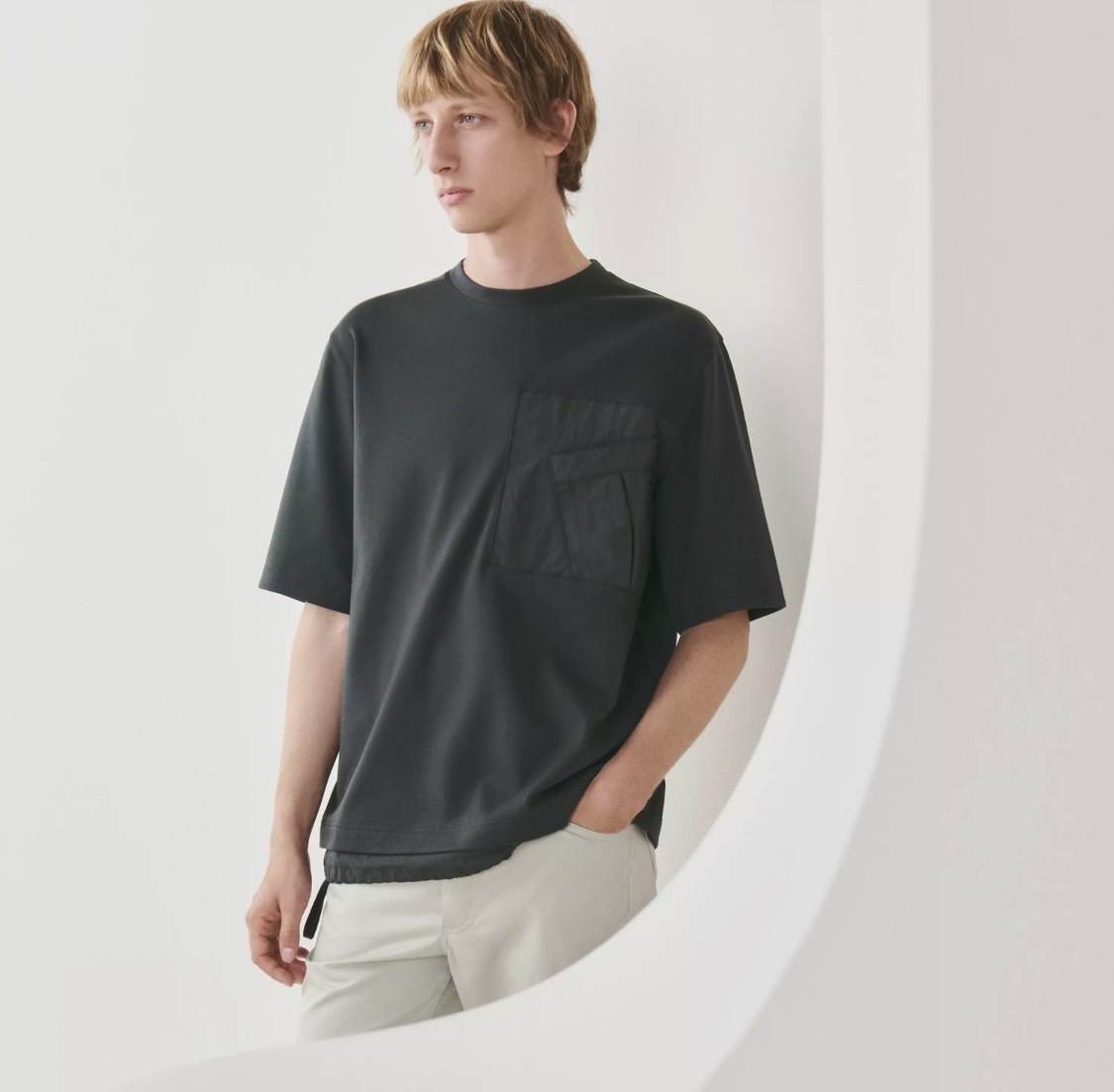 《23SS★》HERMES Tシャツ poche en cavale コットン