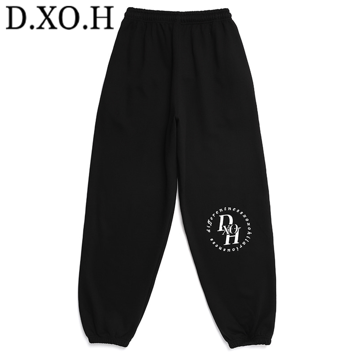 ★DXOH★Circle Stack Logo Long Wide Pants Black★正規品/人気